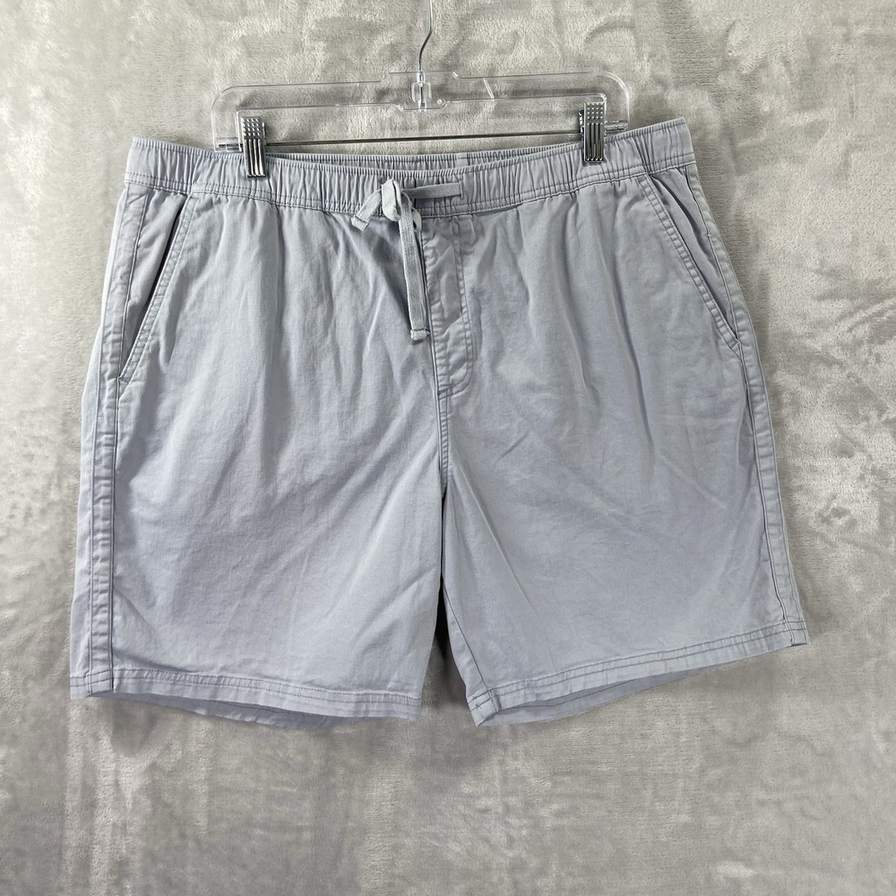 Katin Shorts mens XL Lounge Chino 7" Inseam Elastic Waist Blue Beach Casual Surf